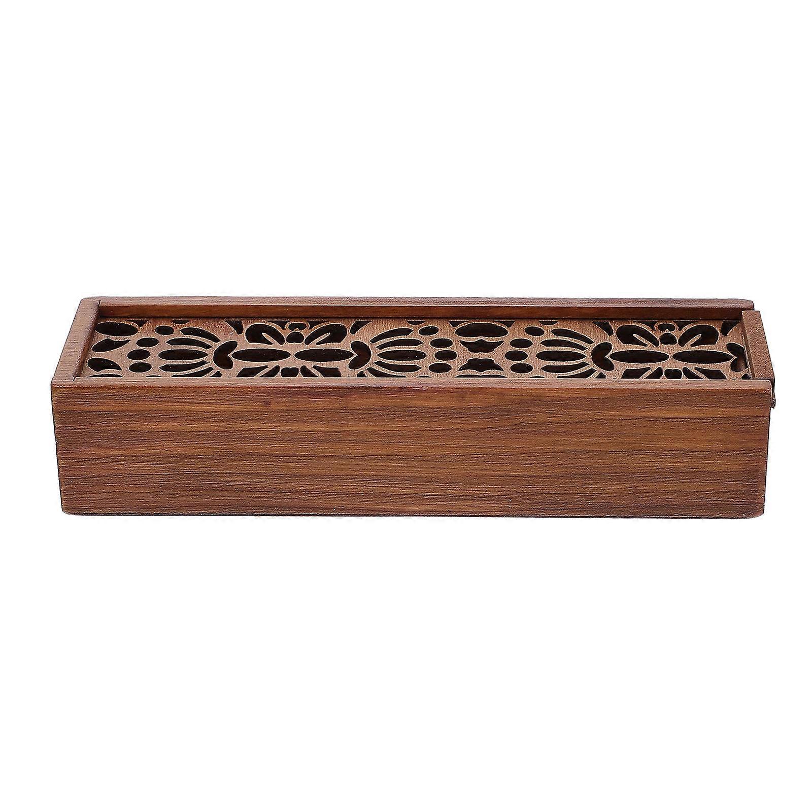 South Korea Rectangular Box for Students Brown Synthetic Material Simple Practical 1Pc