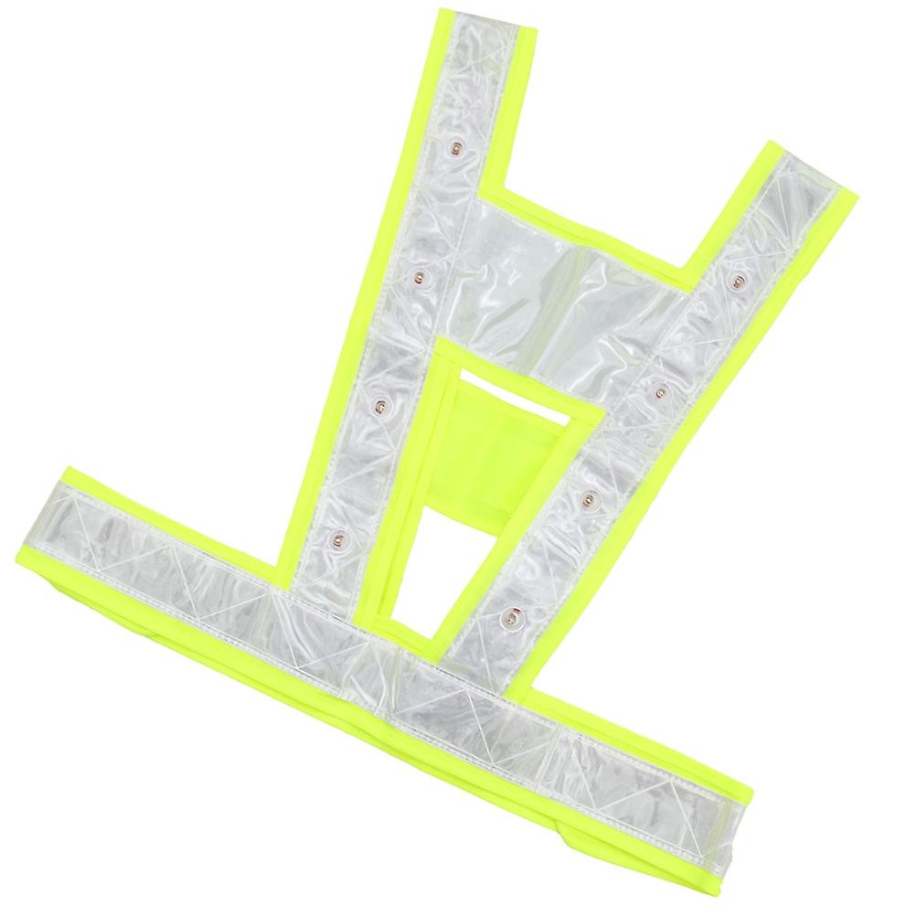 High Visibility Reflective Safety Vest with LED Stripes, Elastic Unisex Design for Night Walking and Running, Fluorescent