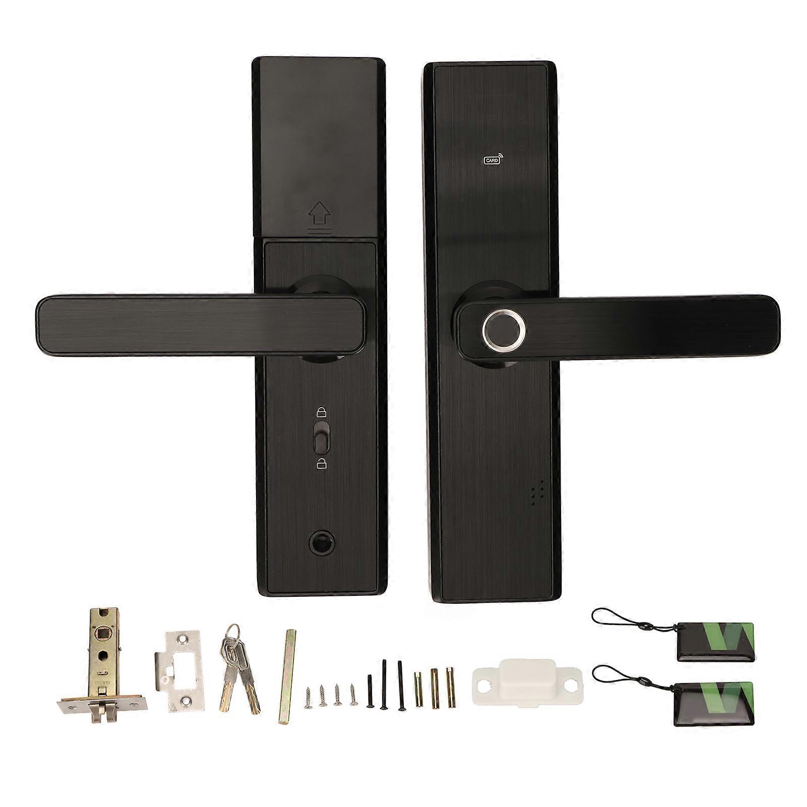 Keyless Entry Door Biometric Fingerprint Passcode Control Smart Lock Quick Unlock Low Battery Warning