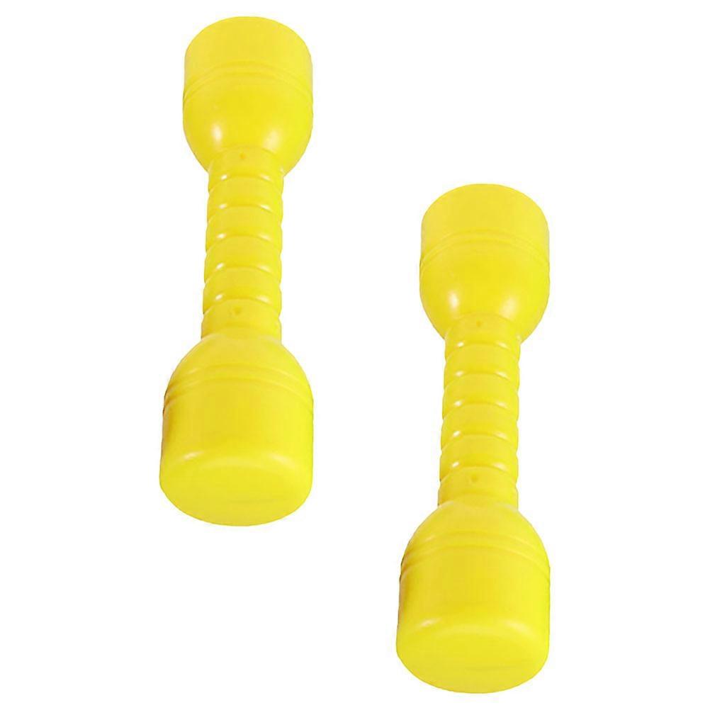 Dumbbell Toy For Children Ergonomic Handle Yellow 20X5CM Hand-Eye-Arm Coordination 2Pcs