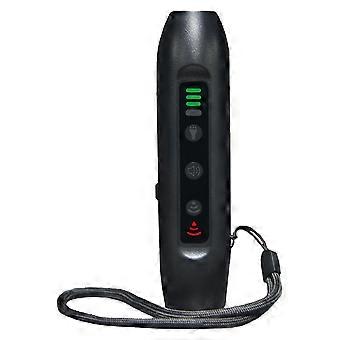 Repelente de perros ultrasónico de 3 modos Dispositivo portátil recargable de conducción de perros con altos brillos inteligentes
