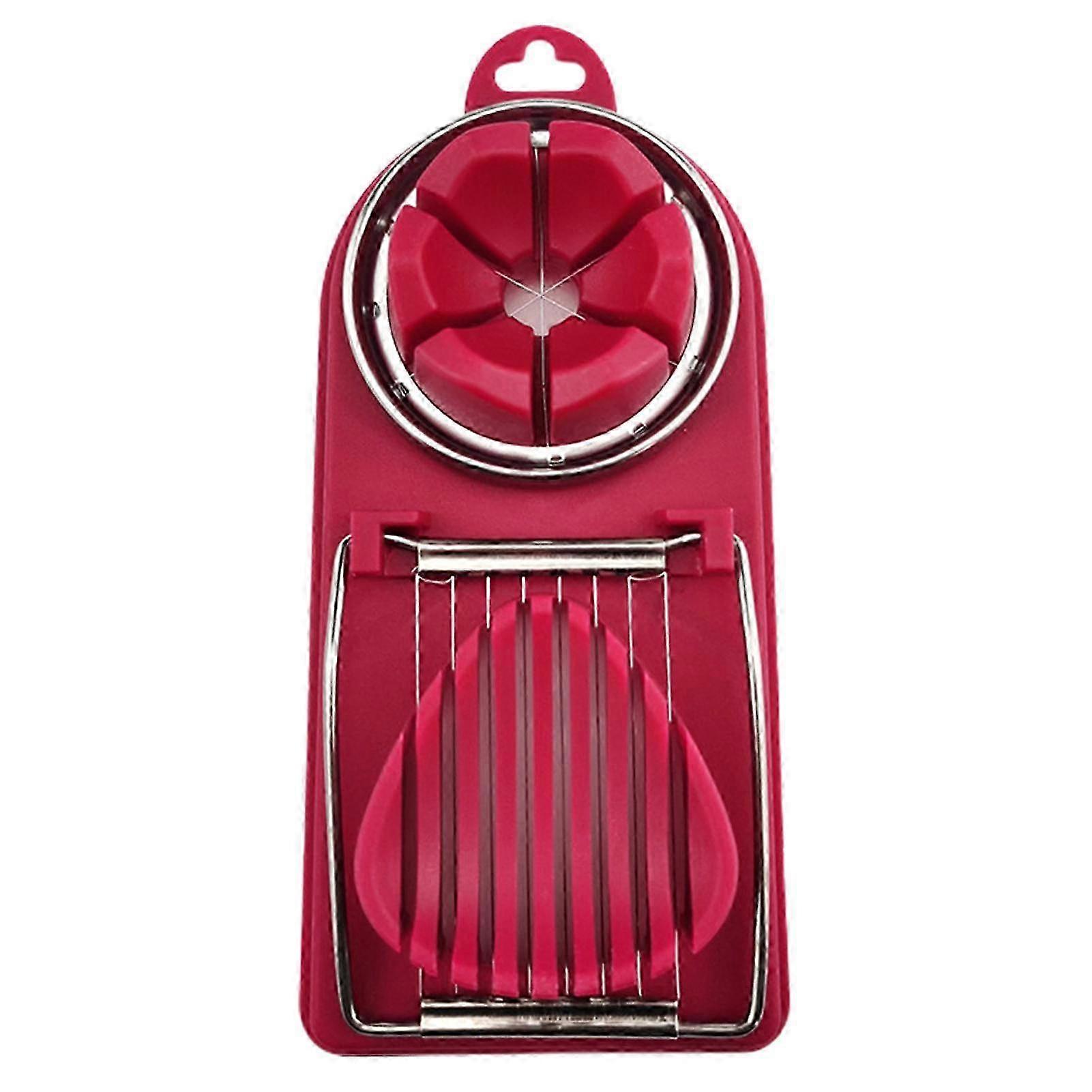 3-in-1 Egg Slicer & Cutter with Hanging Hole - BPA Free Detachable Boiled Egg Chopper for Kitchen Supplies & Food Preparation