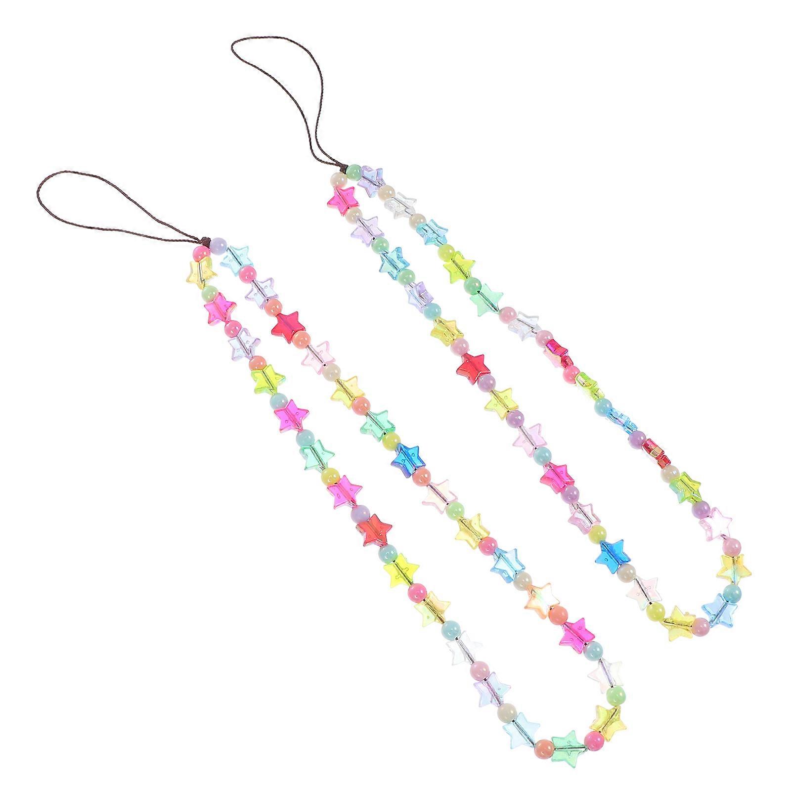 Phone Lanyard Mobile Phone Charms Camera Compatible MP3 Compatible Daily Use 25X2X1CM Five-Pointed Star Resin Plastic 2Pcs