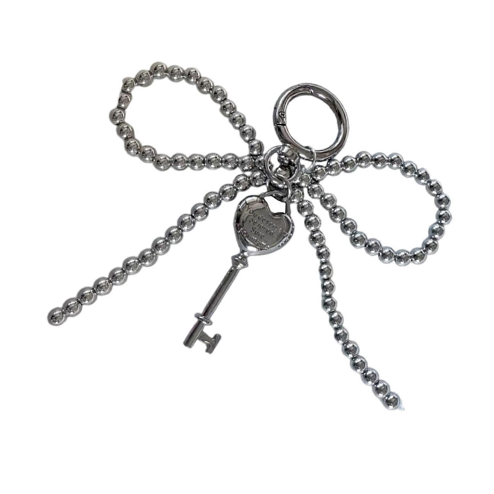 Versatile Beaded Keyring Accessory Featuring Elegant Bowknot Design Perfect For Everyday Carry Or Gifting Multicolor