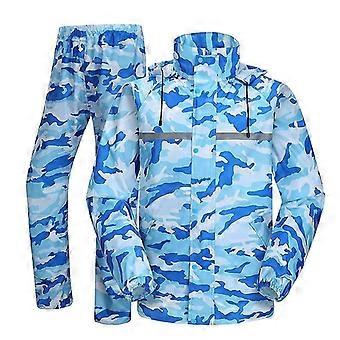 Raincoat And Rain Pants Men Camouflage Regenjas Rain Wear Transparent Brim Motorbike Rain Jacket Women Men Rain Coat