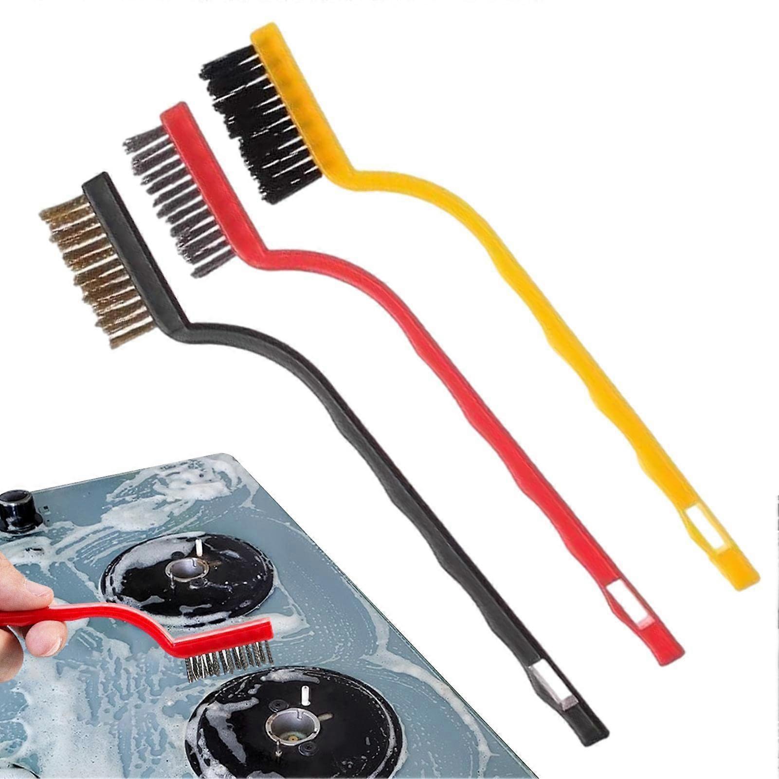 Kitchen Brush Set for Deep Cleaning, 3Piece Set for Stove, Cooker Hood Huiba