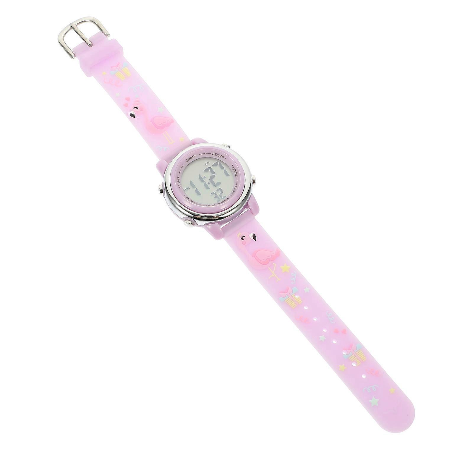 Cute Cartoon LED Digital Watch with Comfortable Strap and Night Glow for Boys