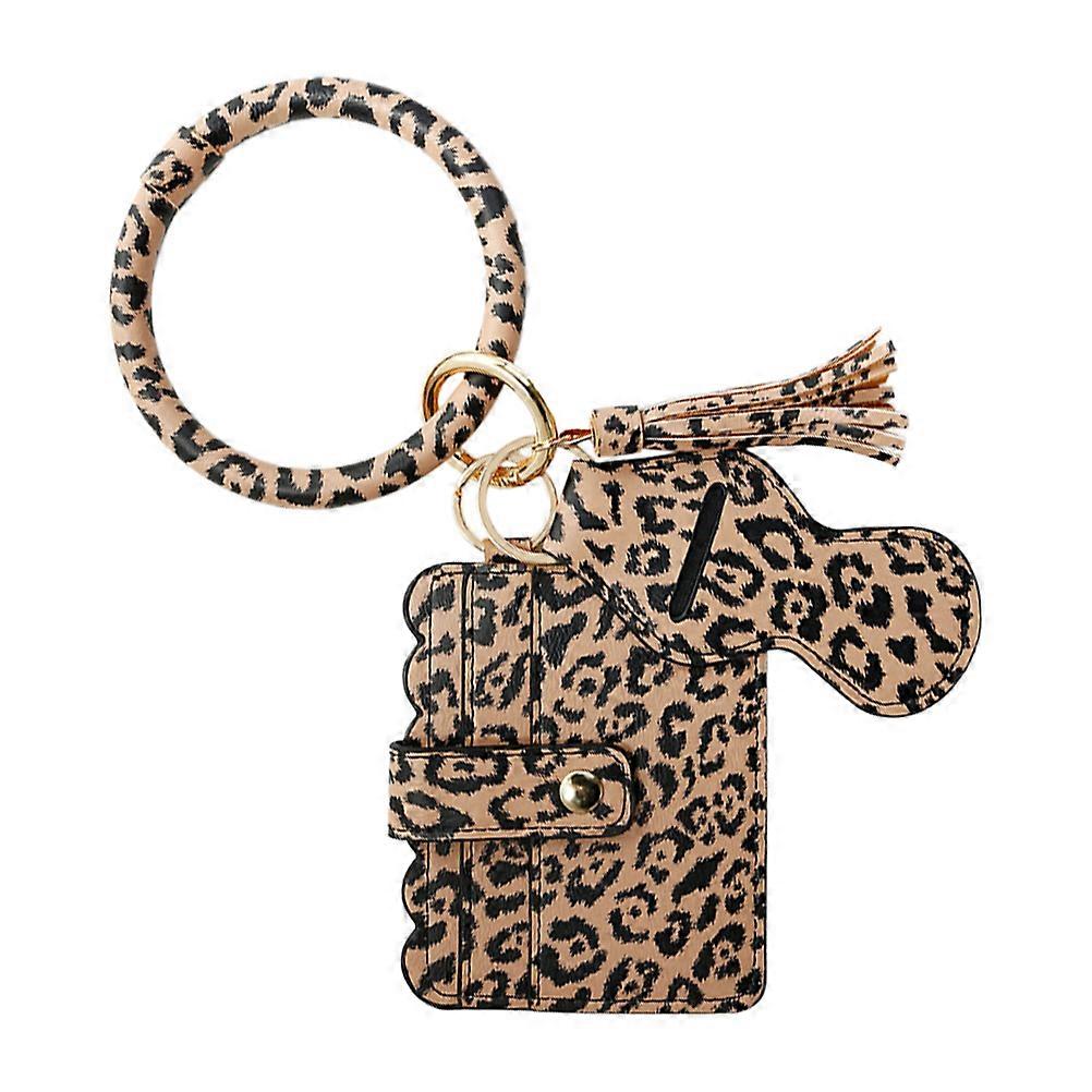 Key Ring Ornament Wristlet Keychain Decoration Leopard 20.4X10.5X2Cm 1Pack