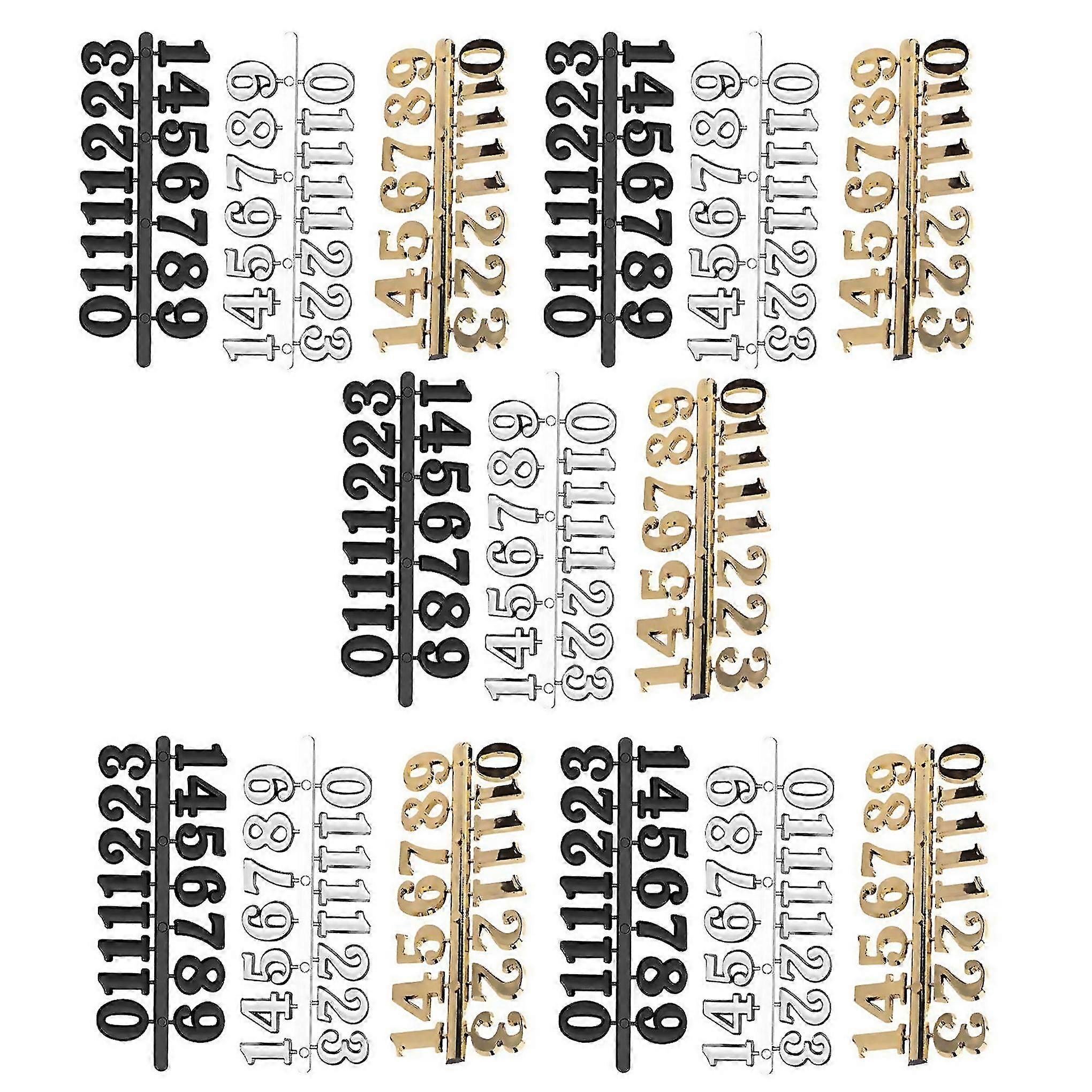 For 15pcs Diy Clock Numerals Kit Wall Clock Arabic Number For Home Decor