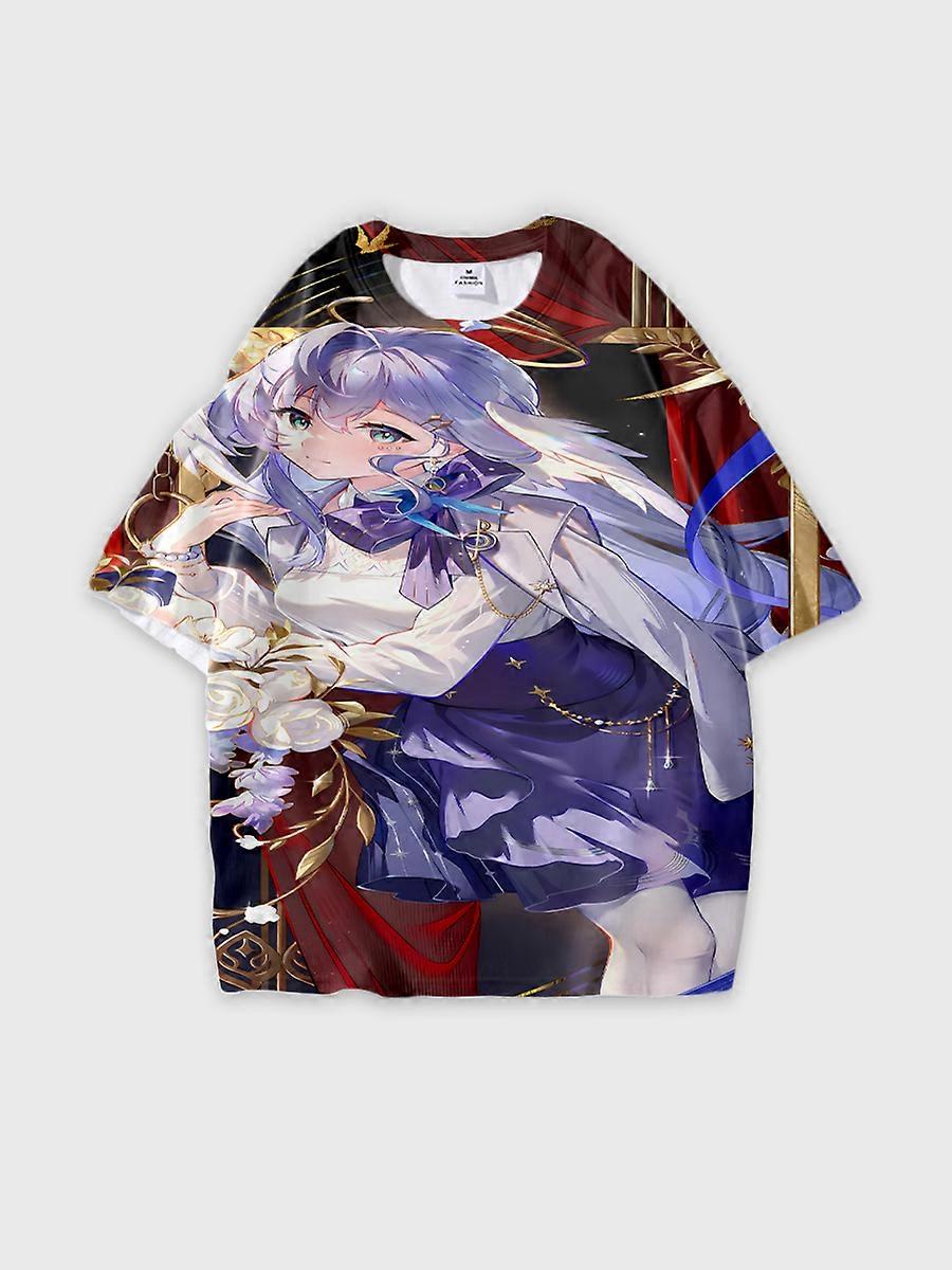 T-shirt short sleeve round neck summer casual loose D922