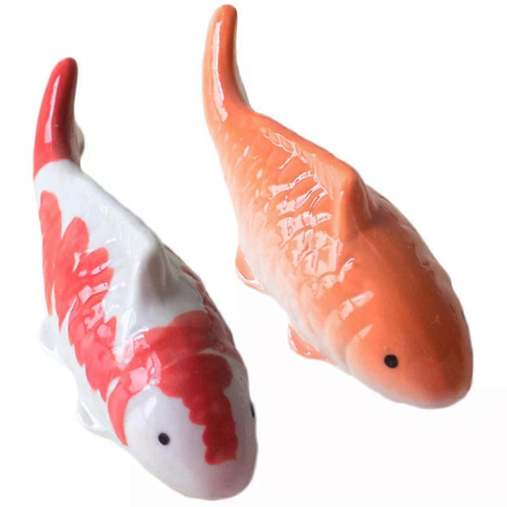 Bathtub Fish Ornaments, 2 Pcs Floating Artificial Koi Decorations for Ponds, Boho Style