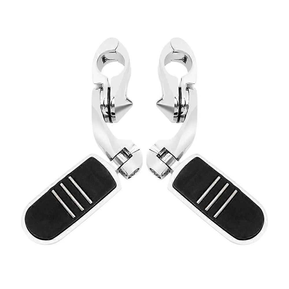 Foot Pegs Pedals 1-1/4 Inch Short Angled Adjustable With Mounts For Style6 Engine Guard Pegs