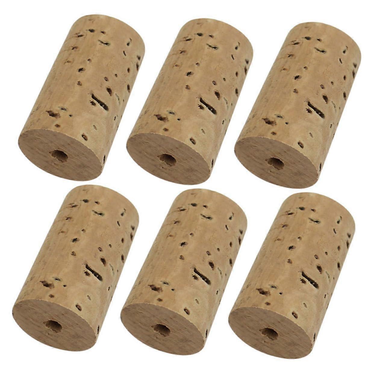 Pack of 6 Flute Corks Soft Replacement Bung Corks Natural Large Flute Head Corks