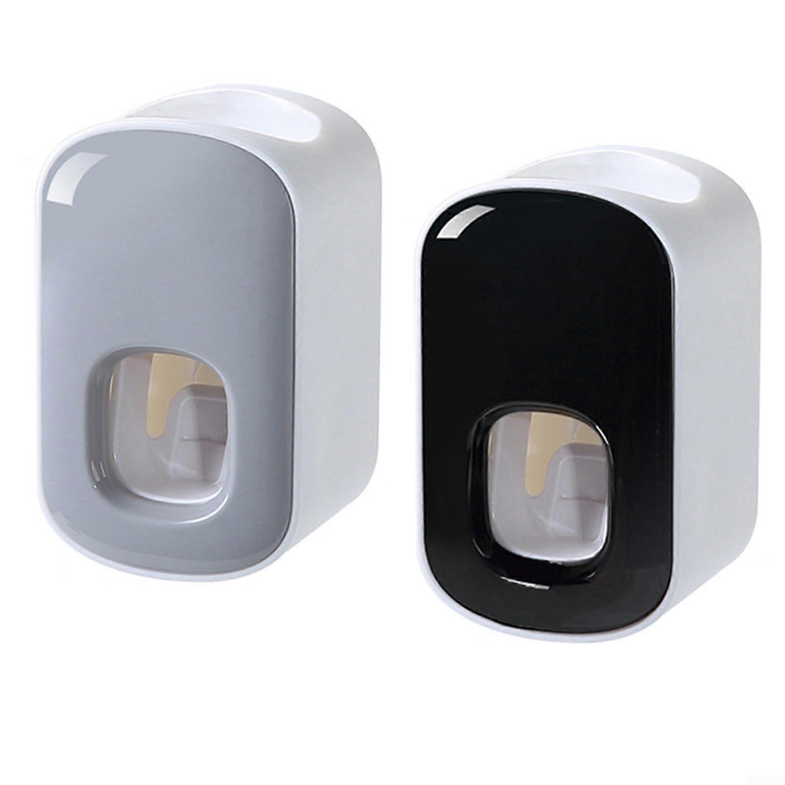 Hygienic automatic toothpaste dispenser, no operation required, easy wall mounting, black.