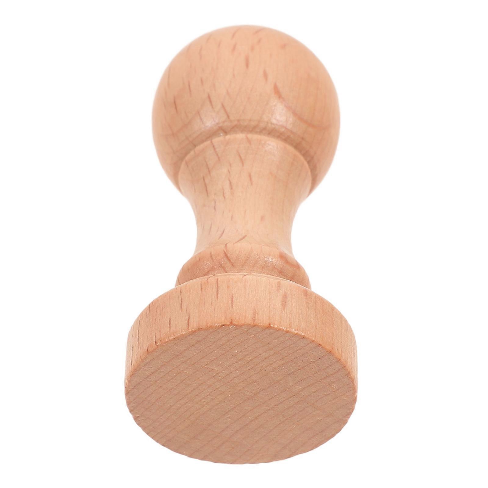 DIY Blank Wood Stamper for Creative Projects Khaki Unfinished Wooden Seal 1.5 inches