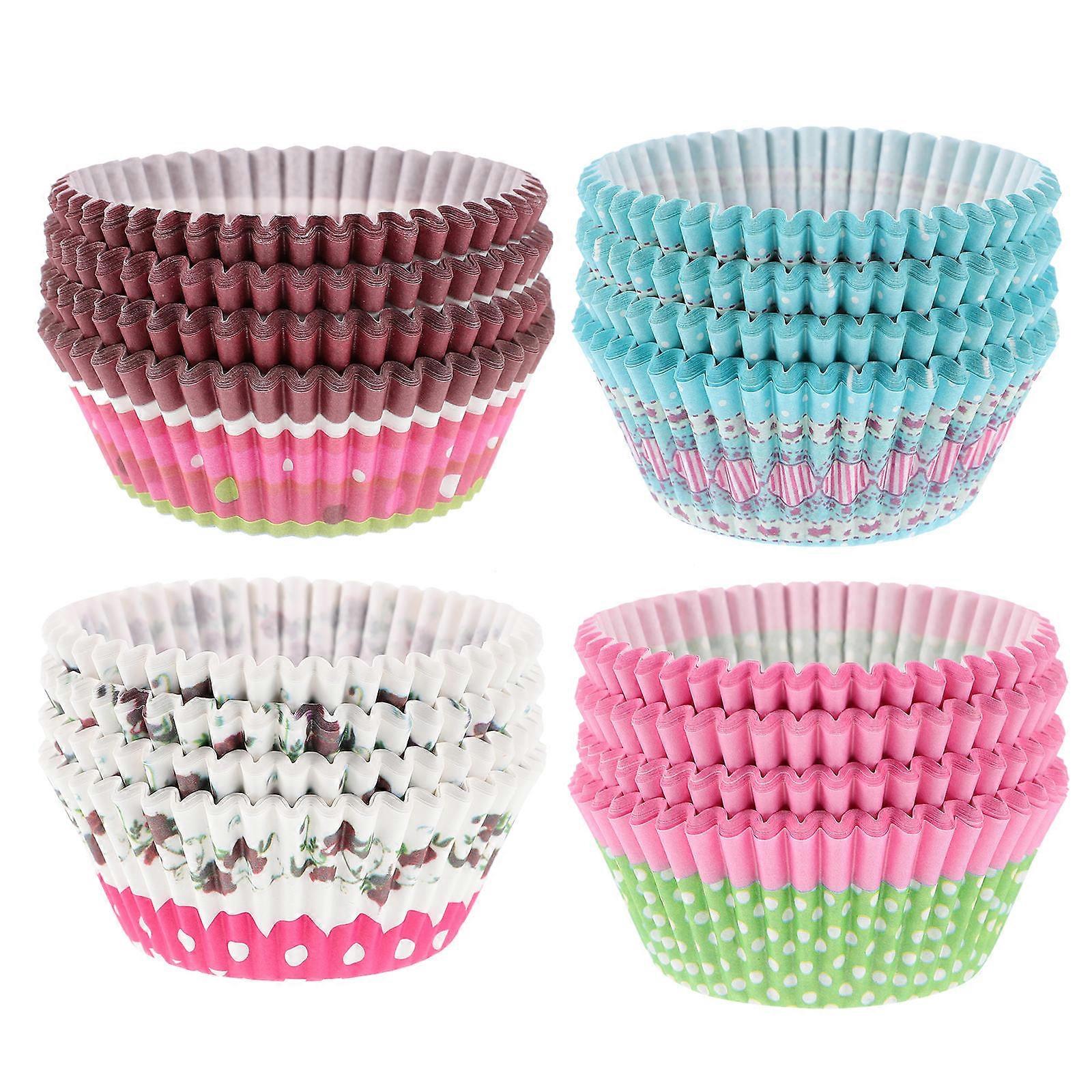 Paper Cupcake Liners for Wedding and Holiday Baking Assorted Color Large Capacity 400pcs