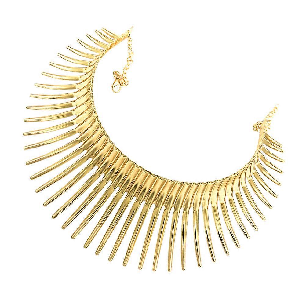 Exaggerated Clavicle Chain Necklace Jewelry in Golden Color for Decorative Use Stylish and Durable