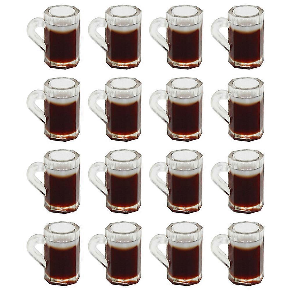 36pcs Miniature Resin Cups, Decorative Mini Mugs for House and Scene Decor, Realistic Adornments for DIY Projects, Smooth Finish for Miniature Life