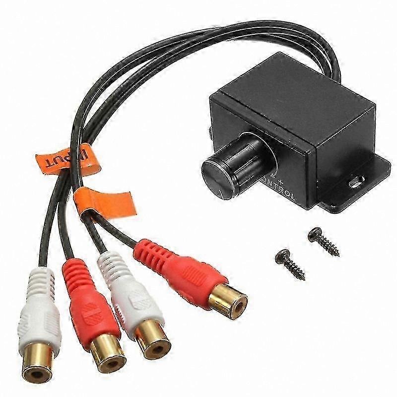 Adjustable Bass Control Knob for Car and Home o Systems - Black RCA Volume Level Regulator