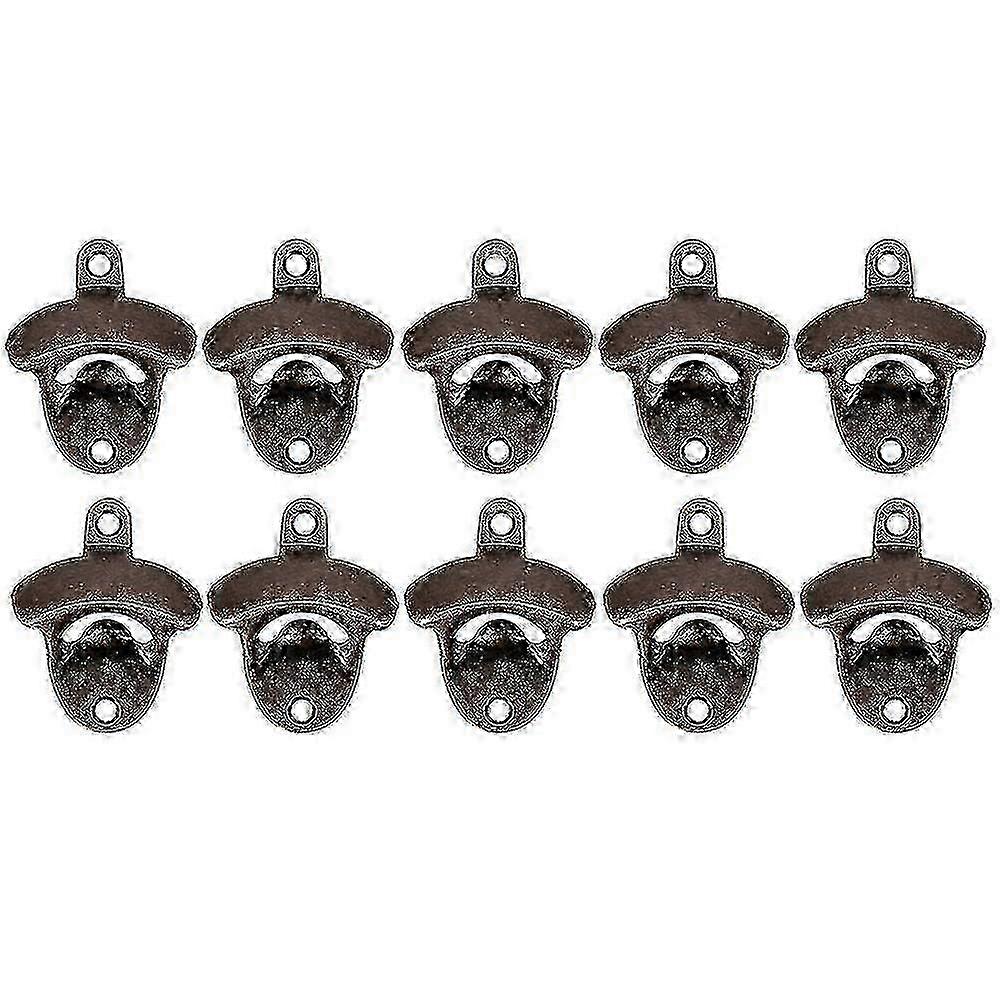 Vintage Rustic Beer Opener Set Wall-Mounted 10-Piece Pack