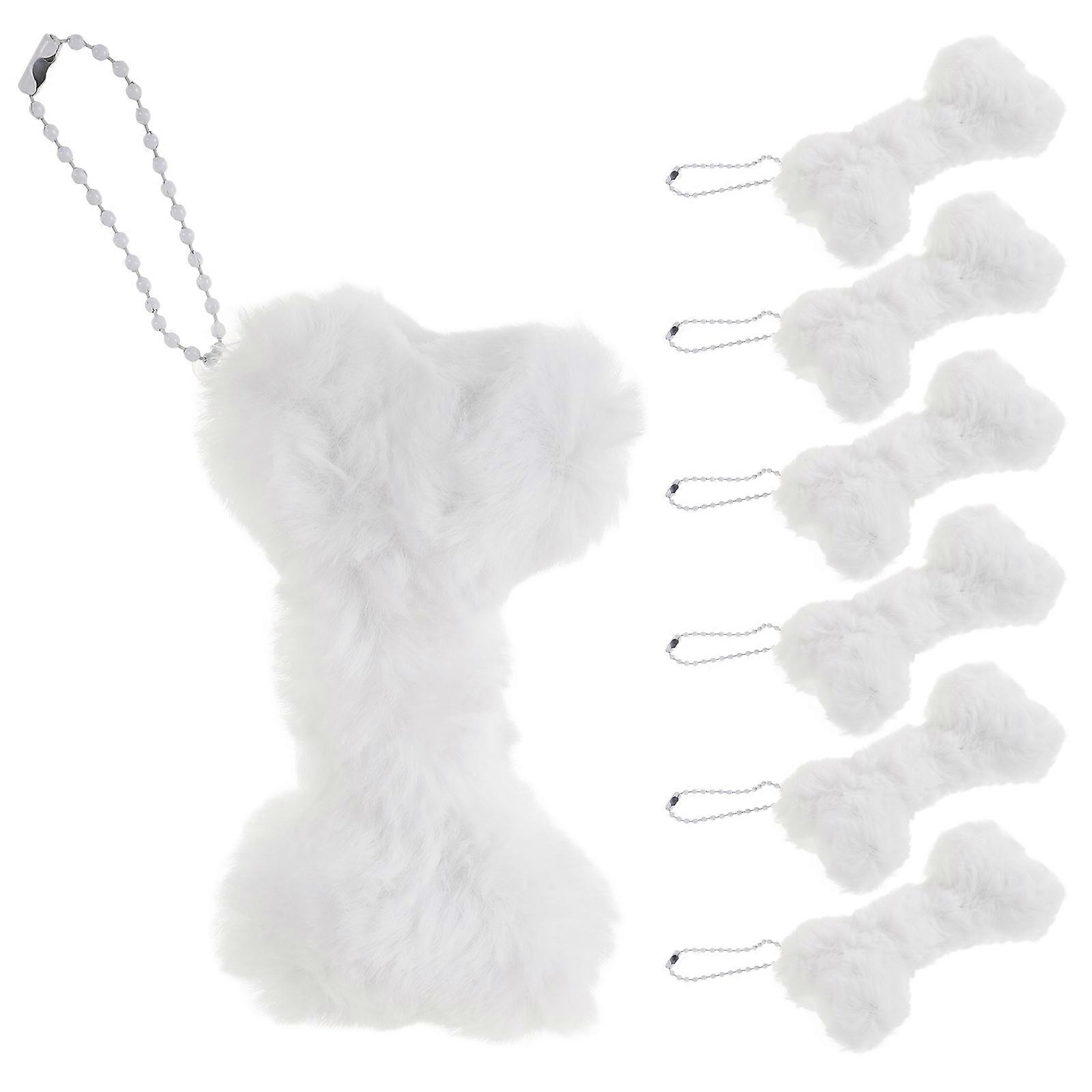 Bone Shaped Plush Keychains – 5pcs Adorable Soft Bag Pendants for Backpacks, Key Holders & Pet Lover Accessories