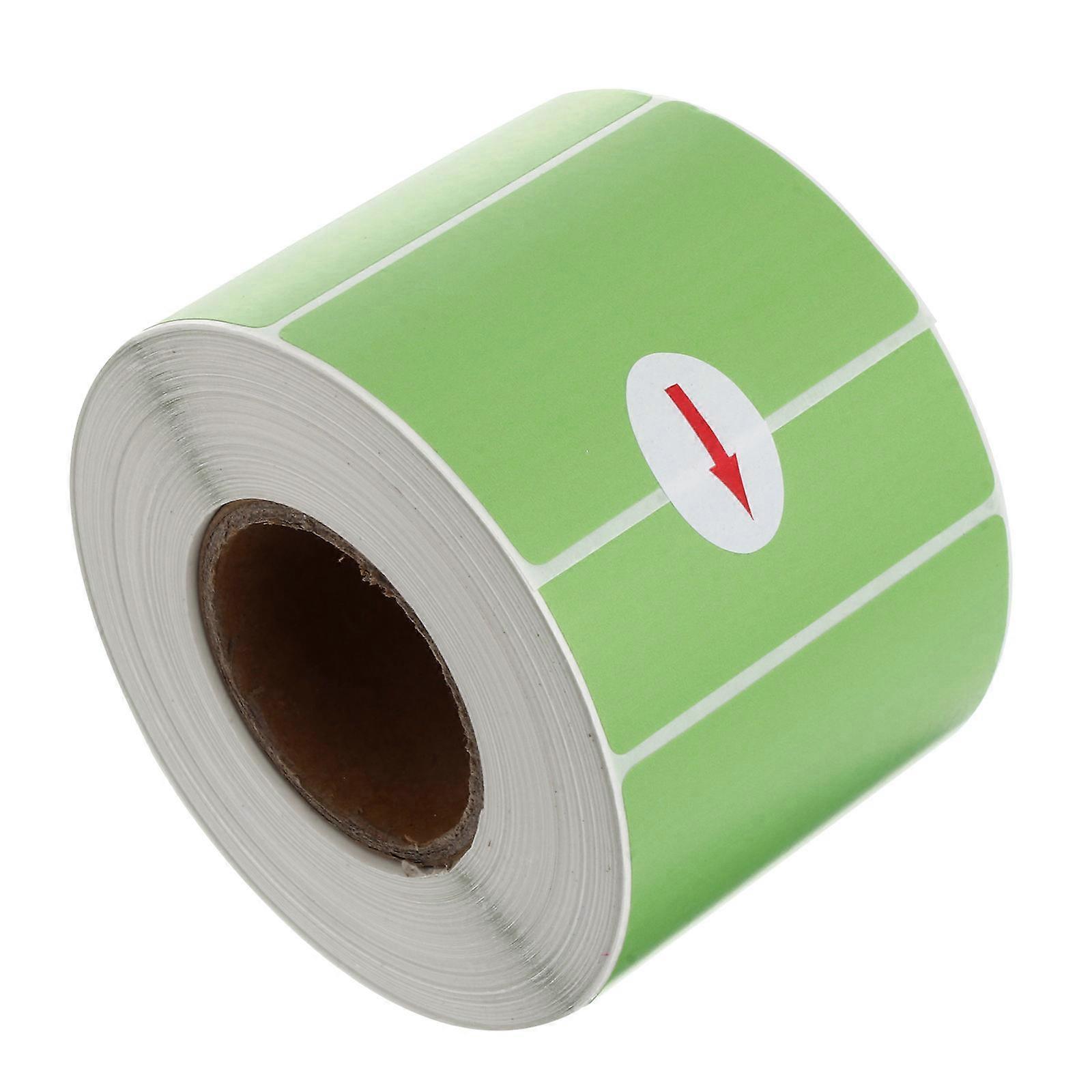Thermal Adhesive Labels Printer Stickers for Office Use Green 60x40mm Waterproof 1Roll