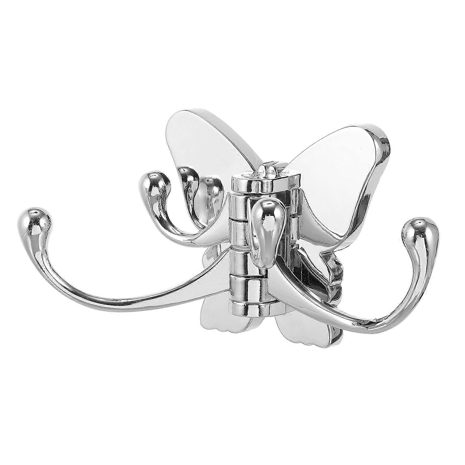 Rotatable Decorative Hook Butterfly Wall Hook For Bedroom 8x7cm Designed For Organizing 1Pack