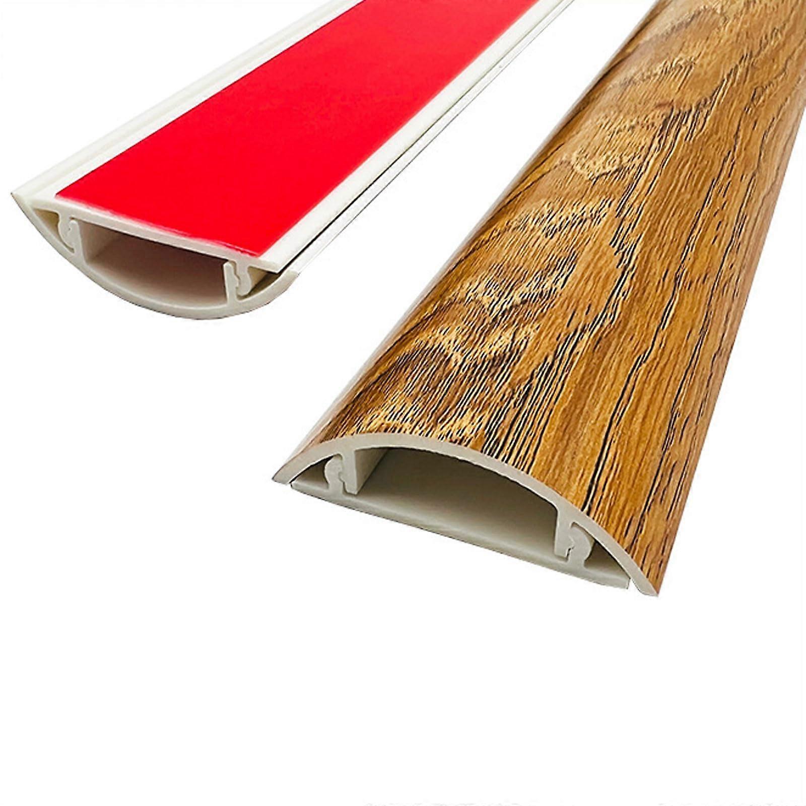 Floor cable duct, PVC floor cable bridge, selfadhesive, 1m x2, oak color. No.5 (2*1m).