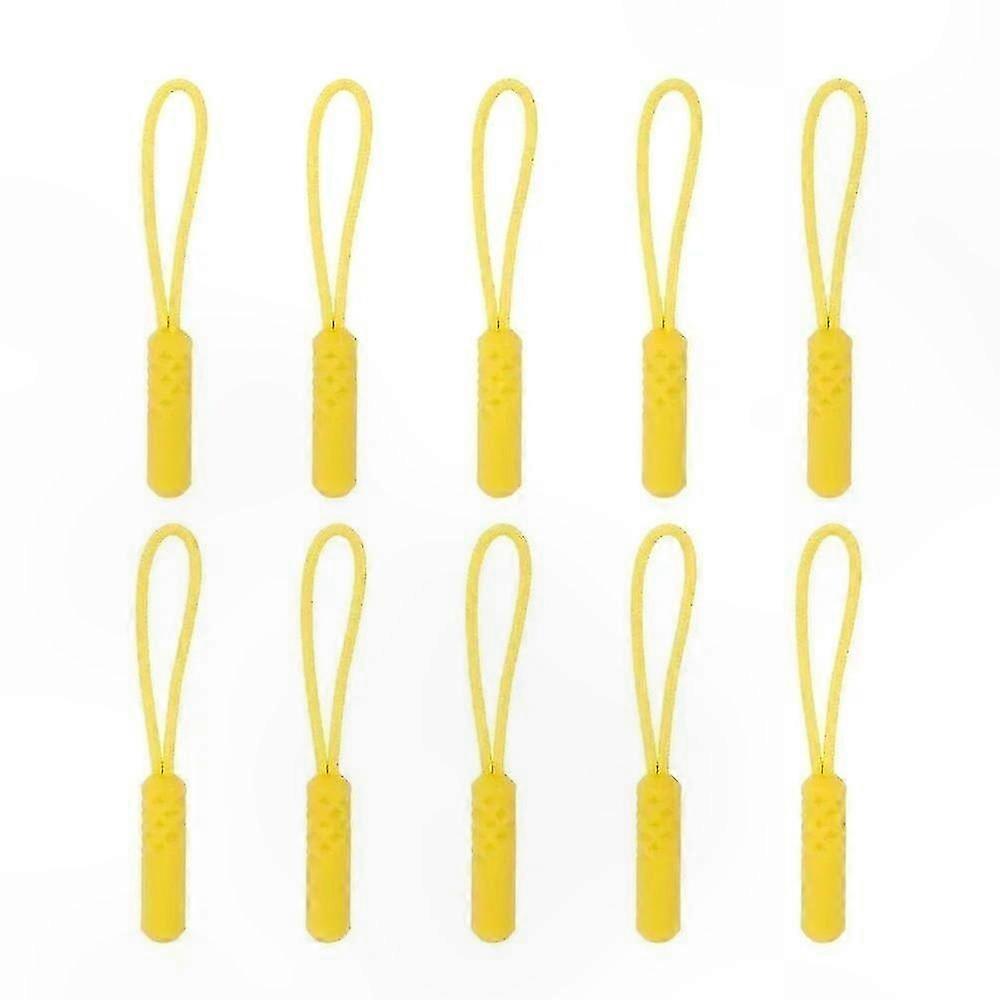 Yellow Plastic Zipper Pullers for Bag and Backpack Replacement (20 Pack)