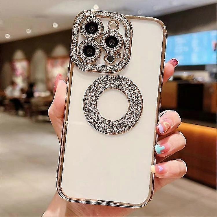لجراب هاتف iPhone 15 المطلي بالماس TPU