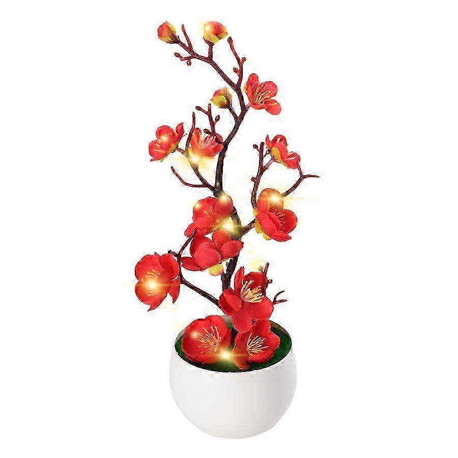 Life-like Winter Plum Artificial Flower Bonsai - Year-Round Home Decor & Elegant Accent for Any Space