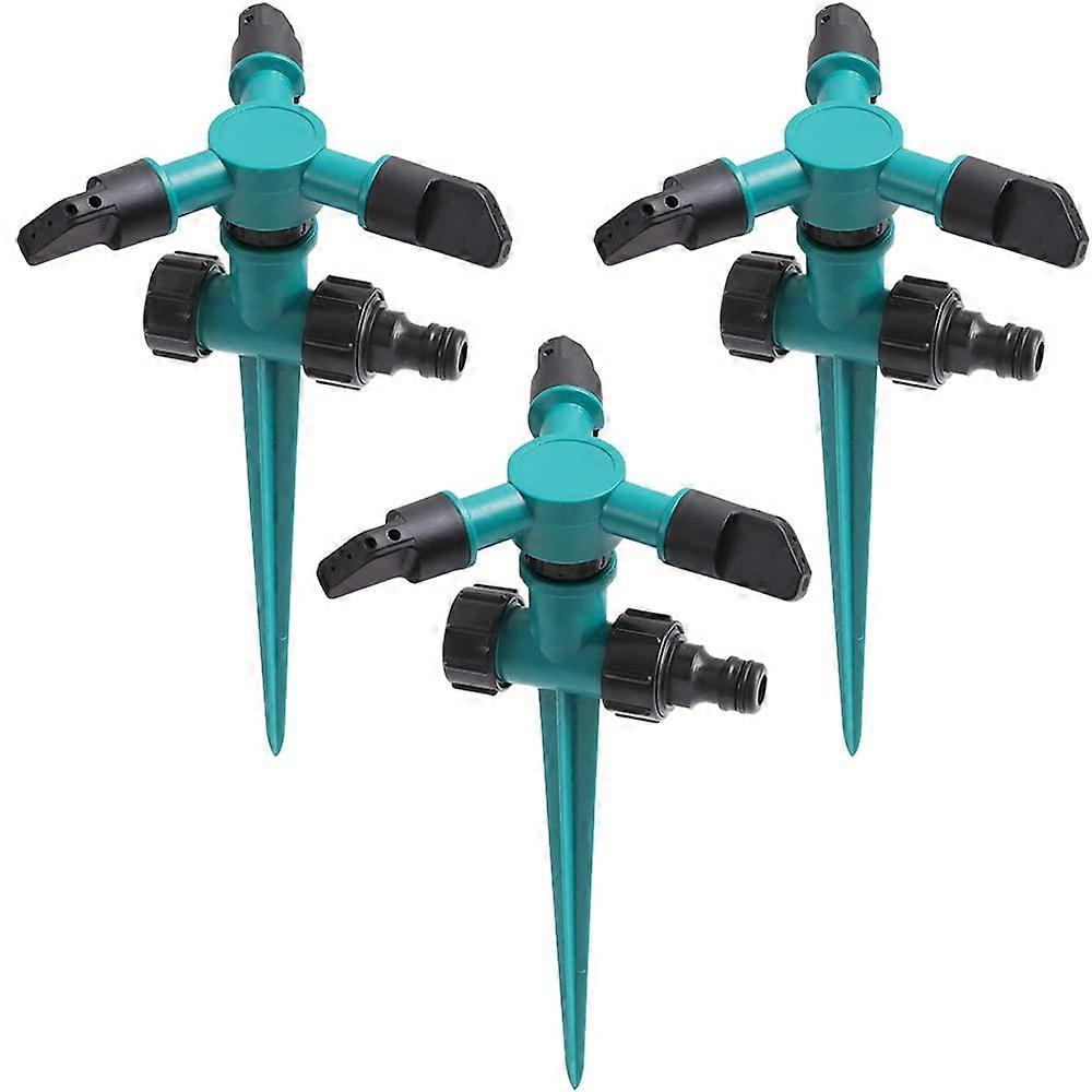 Garden Sprinkler, Pack of 3, Adjustable for Lawn, Large Areas, Irrigation