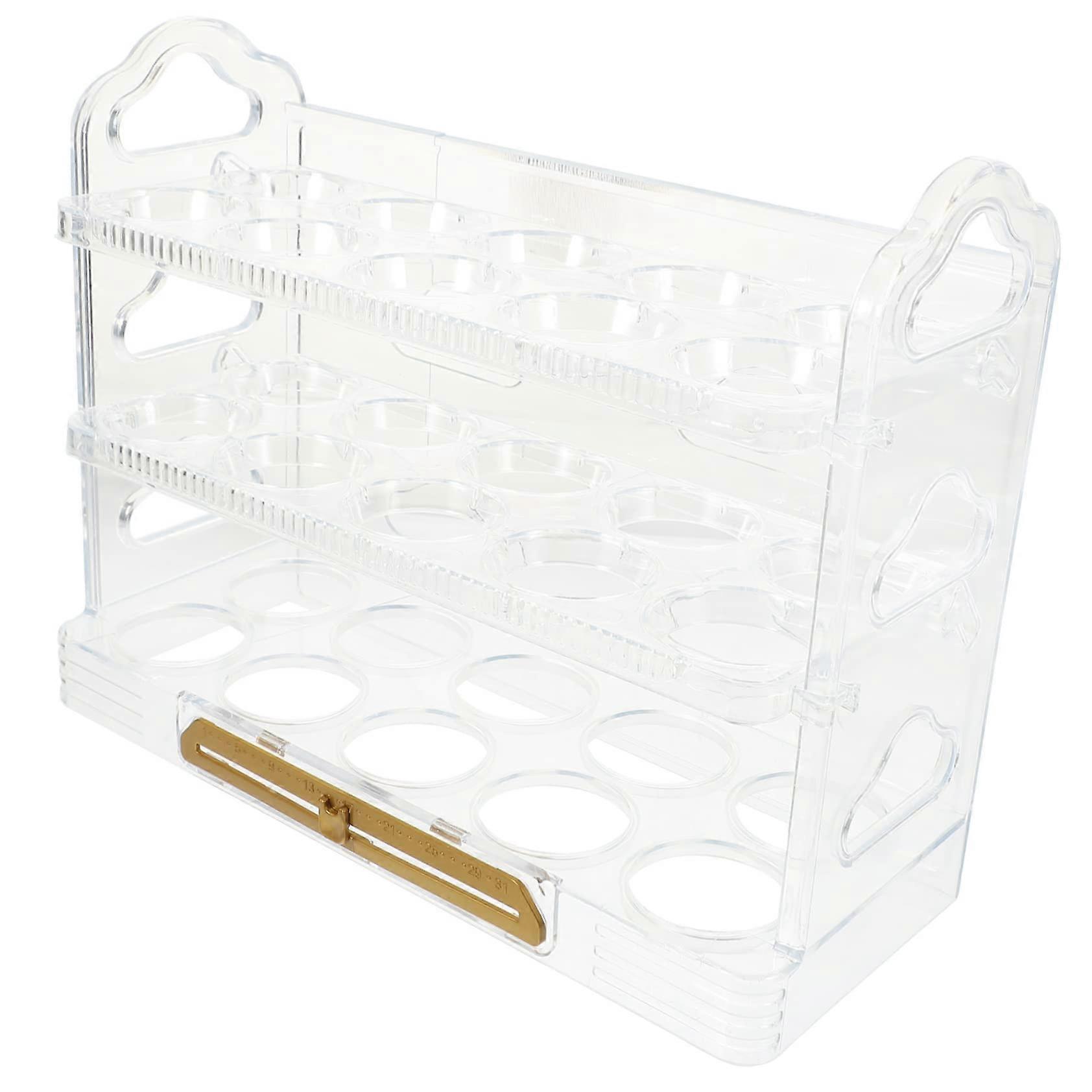Egg Storage Box Transparent Multilayer Egg Holder for Refrigerator Large Storage Space Protects Your Eggs for Kitchen and Home