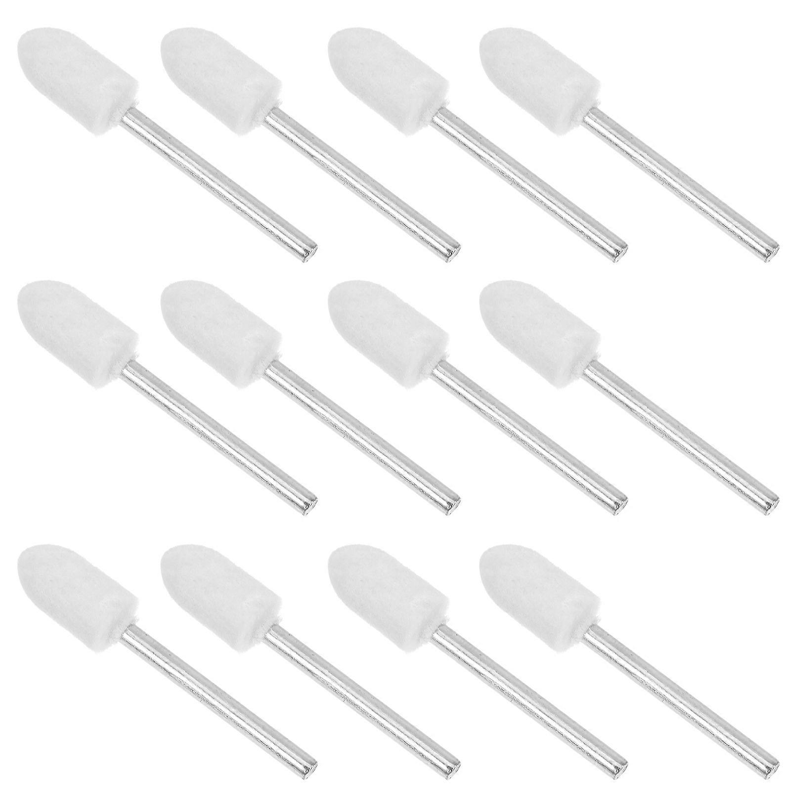 Durable Wool Polishing Wheel Kit for Drill with Convenient Handle Design and Versatile Use 12pcs