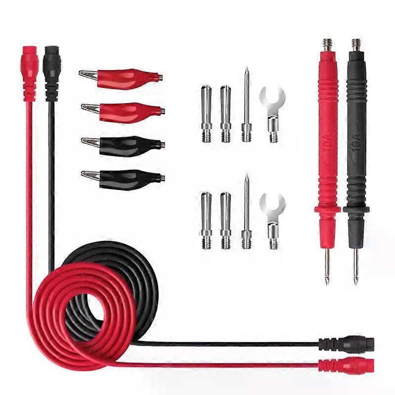 16Pcs Universal Probe Digital Multimeter 90cm Needle Tip Probe Test Leads Alligator Clip Wire Cable Assortment Kit