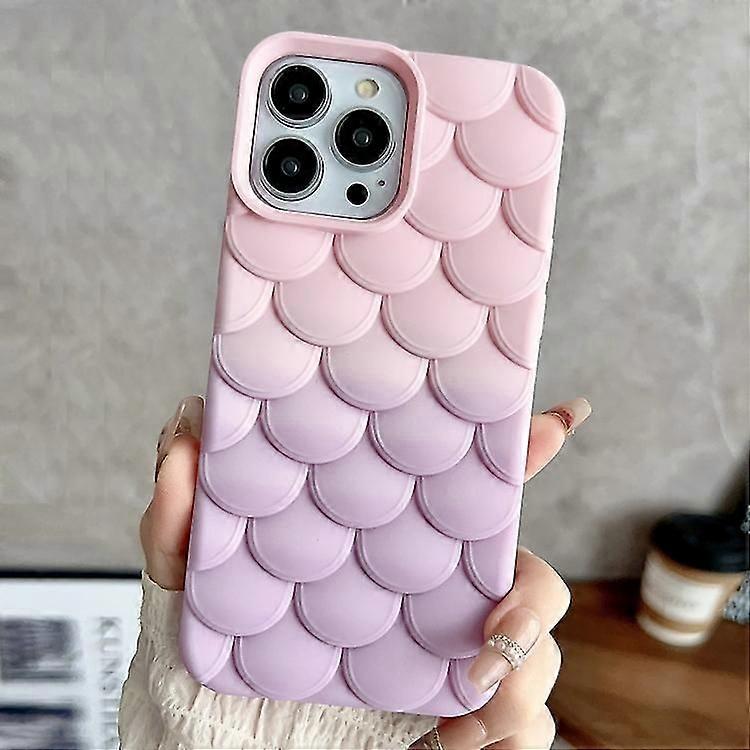 For iPhone 11 Gradient Mermaid Scale Skin Feel Phone Case