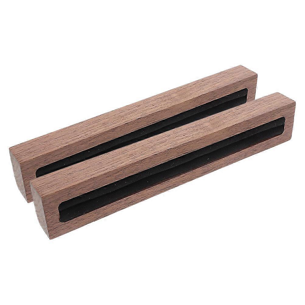 Elegant 2 Pack Wooden Ring Holder Stands with Protective Lining – Versatile & Stable Jewelry Display for Home, Exhibitions, and Craft Fairs