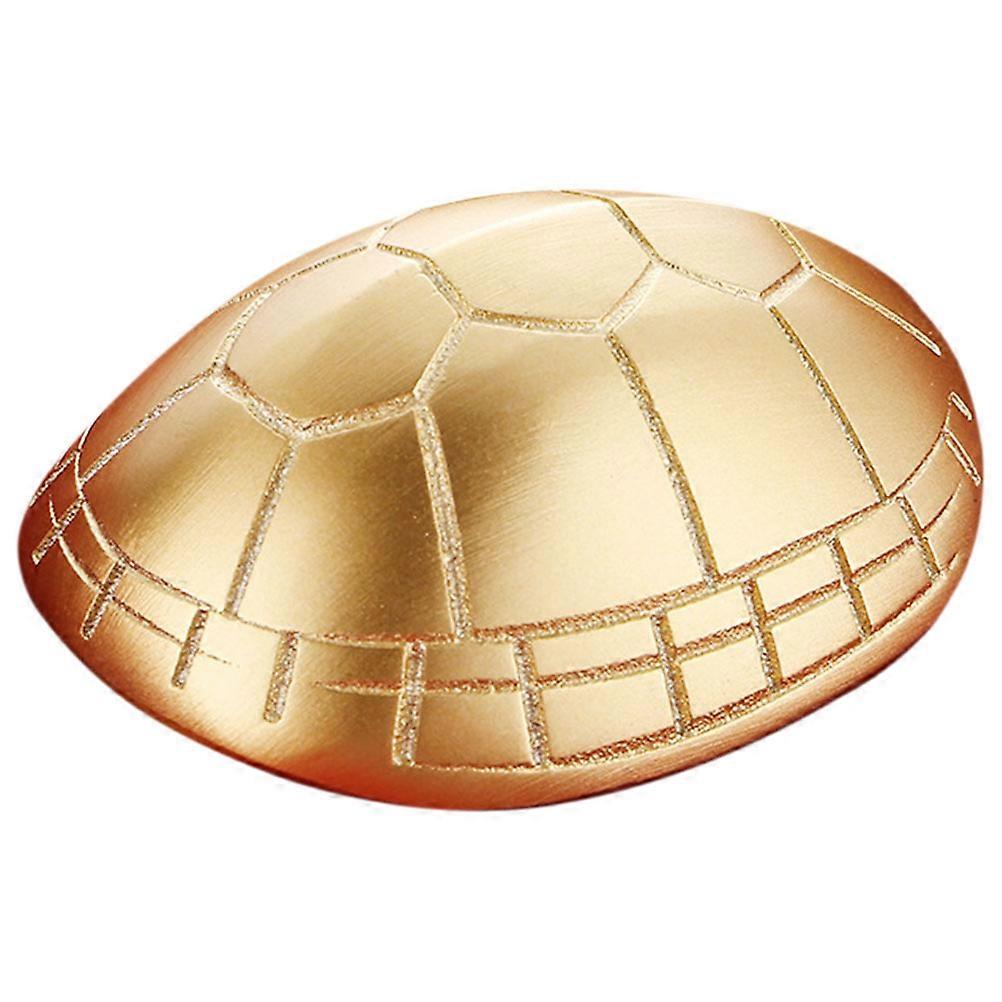 Brass Turtle Shell Sculpture For Retro And Elegant Office Decoration 3.14x1.18x1.18in Fengshui Statue 1Set