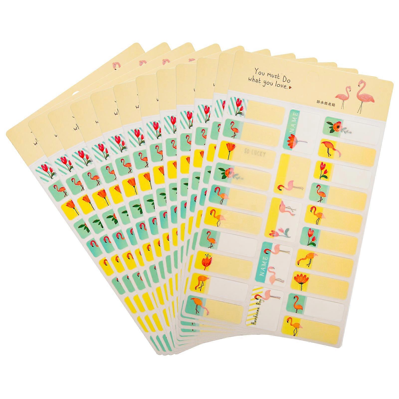 ملصقات تعريف الأطفال لأطفال ما قبل المدرسة ملصقات متعددة مقاومة للماء 12 ورقة