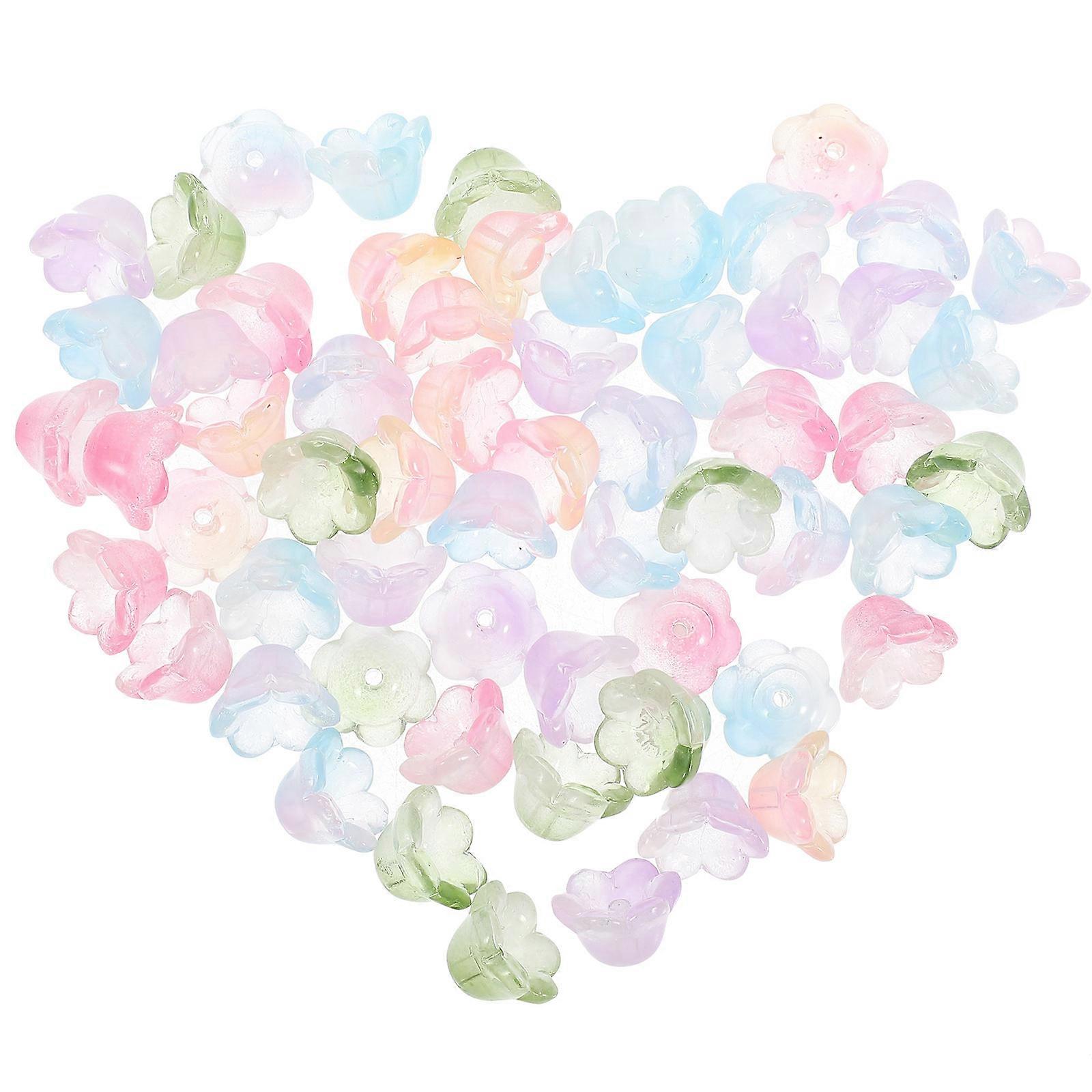 Flower Beads Set for DIY Jewelry Making – Charms for Bracelets, Necklaces, Earrings & Creative Decorations (60pcs)