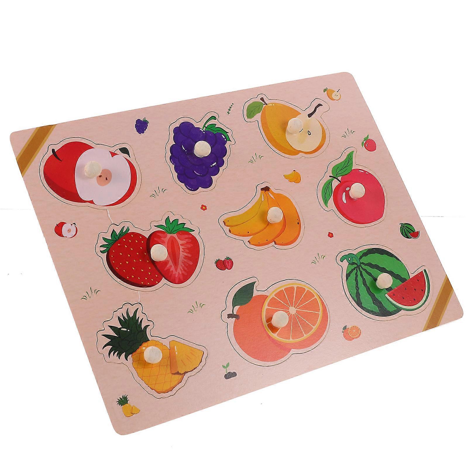 Fruit Themed Wooden Jigsaw Puzzles   Educational, Brightly Colored, Safe & Engaging for Early Learning & Development