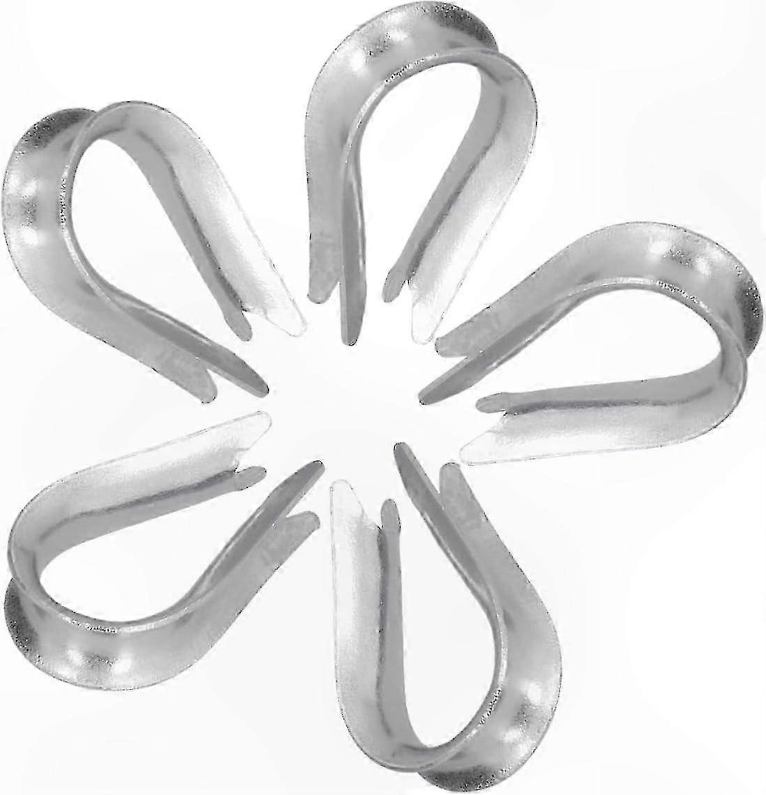 Stainless Steel Wire Rope Thimble and Clips Kit, 50pcs Rigging Tools for Marine Applications (3mm)