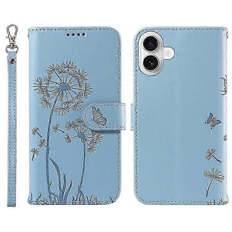 Compatible For iPhone 16 Leather Case Wallet Phone Cover Dandelion Imprint