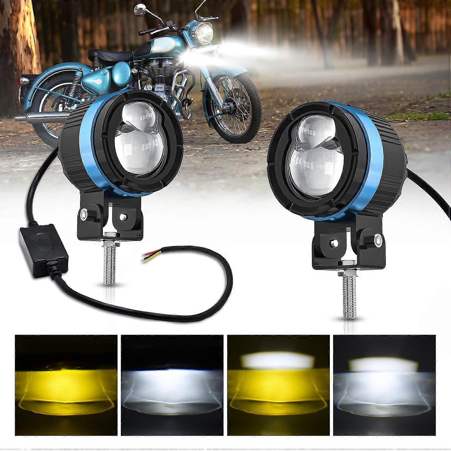 M8 1 Pair Motorcycle Two-color Spotlight