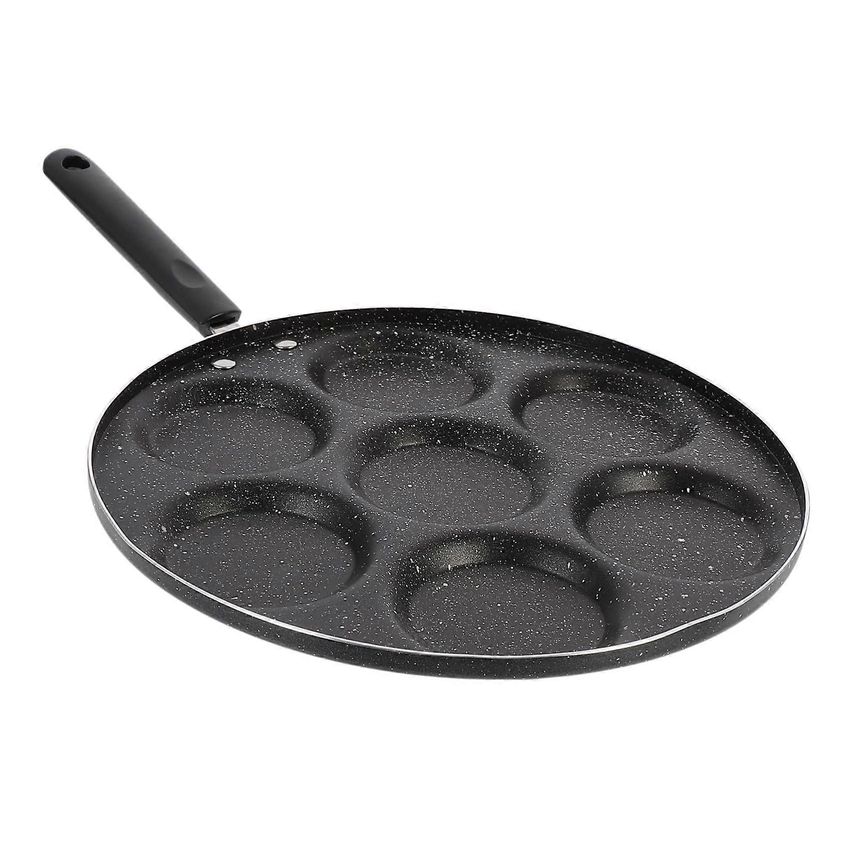 Omelette Pan Nonstick 7 Sections Frying Pan for Eggs Sandwiches Pancakes NonSlip Handle EnergySaving Design for Home Use 1