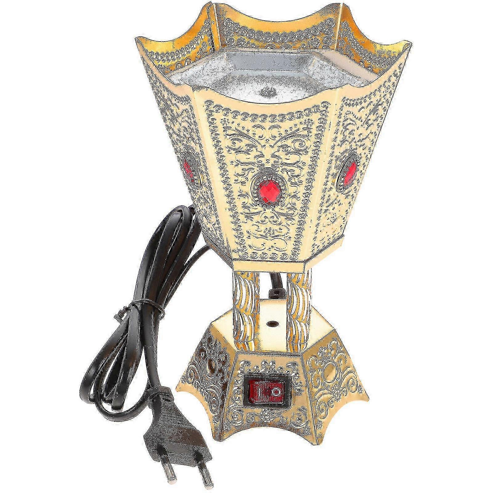 Decorative metal incense burner for relaxation with EU plug