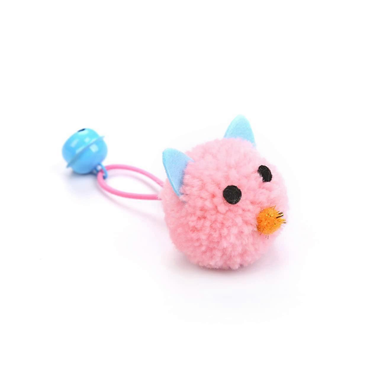 Plush Molar Cat With Bell Sound 5-Piece Soft Mouse Head Plush Ball Chew Toys For Cats Random Color