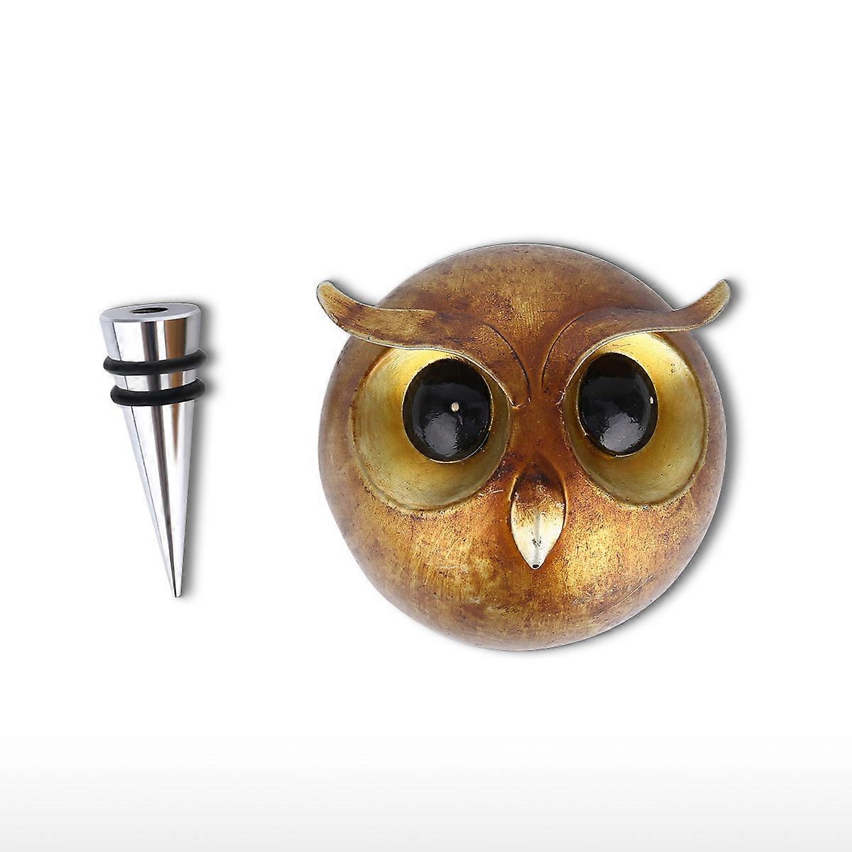 Tooarts Owl Stopper Iron Wine Bottle Stopper Airtight Seal Decorative Owl Cork Wine Decoration Special Gift