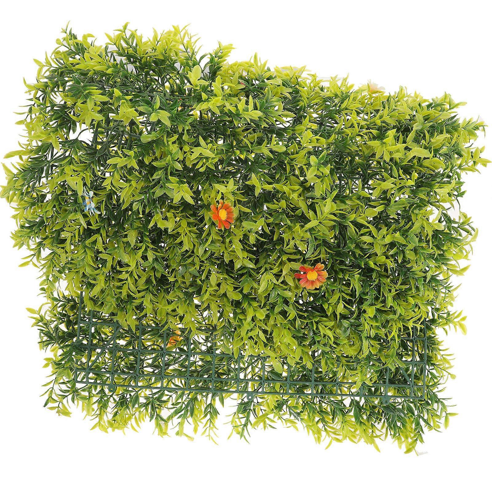 Artificial Hedge Wall Panels Simulated Plant Wall Panel Wall Decor Plastic Green for Noise Reduction 1Pack