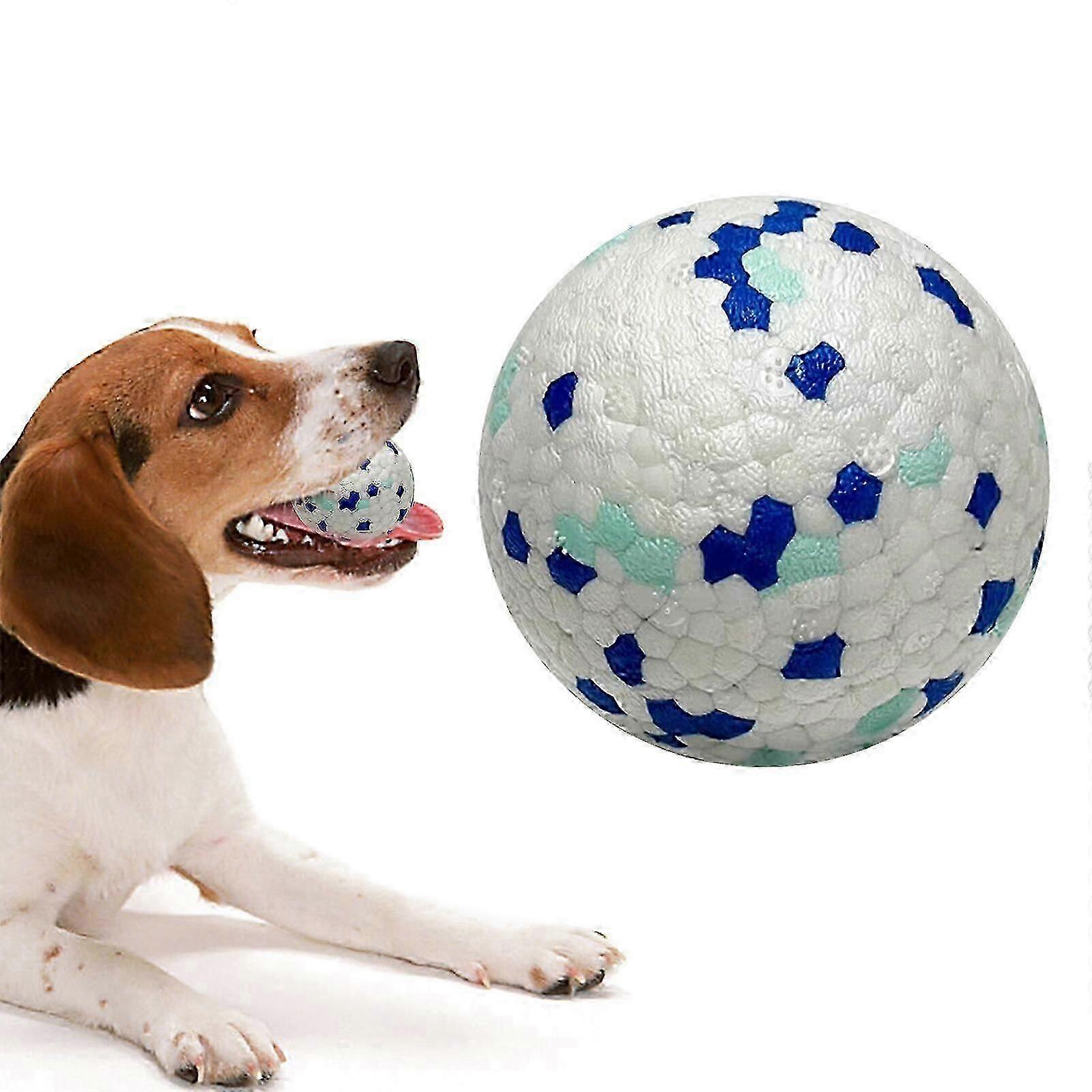Floatable Dog Toy Ball - Bite Resistant, High Elastic, Teeth Cleaning - Multicolor 3 Inch